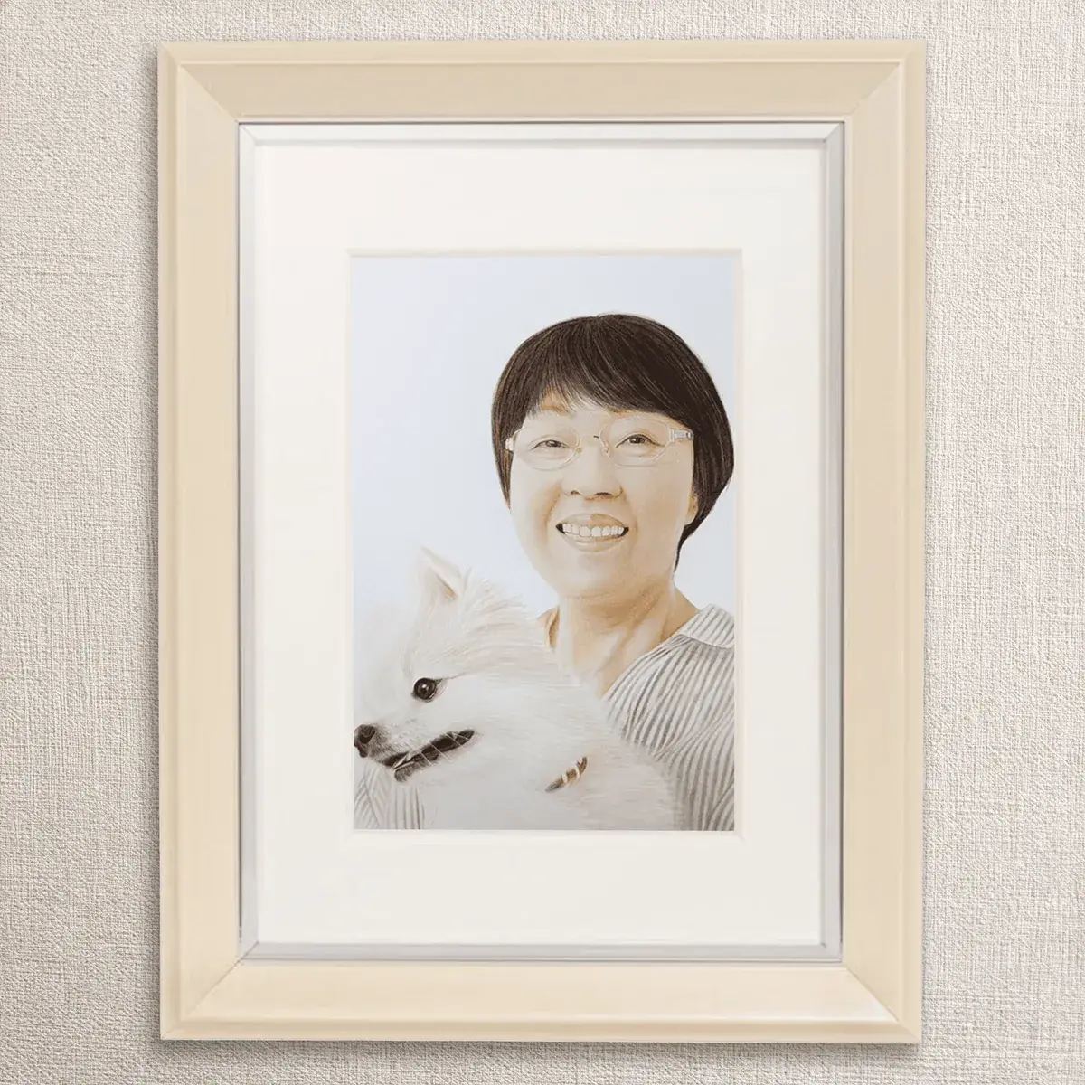 大切なペットとの肖像画